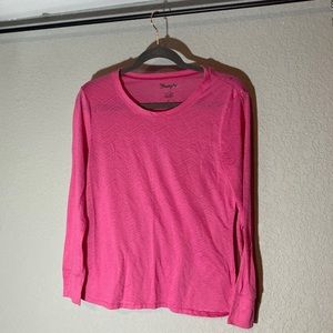 Hot Pink Semi-Sheer Shirt